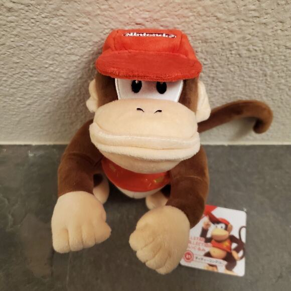 Plush - Diddy Kong 9 Inch (NEW) - Nintendo - Donkey Kong - Super Mario - Picture 4 of 10